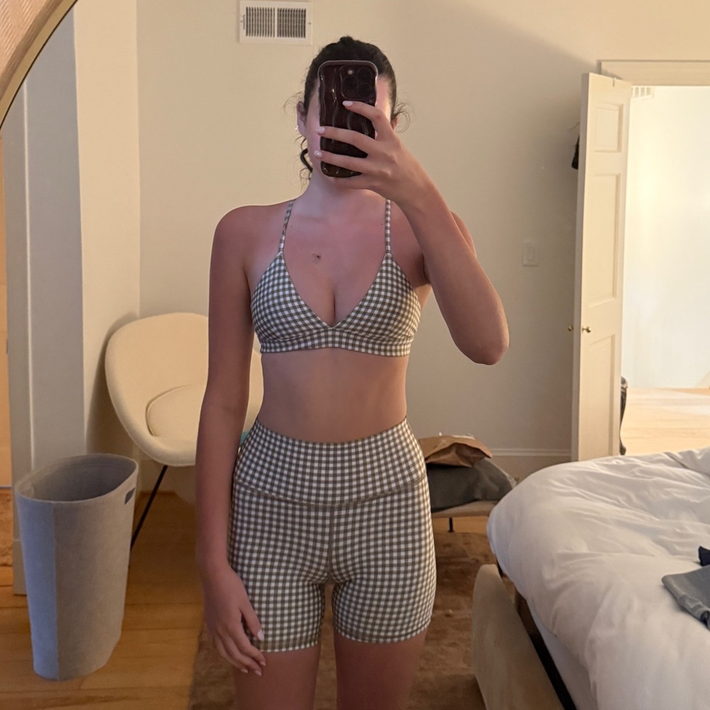 ALO Yoga Checkered Bra Top